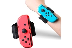 ECHZOVE Leg Strap for Nintendo Switch Sports,Wrist Band Compatible with Switch, Adjustable Leg Strap Compatible with Switch Ring Fit Adventure and Wrist Band for Switch Just Dance - 0.98ft and 1.97ft