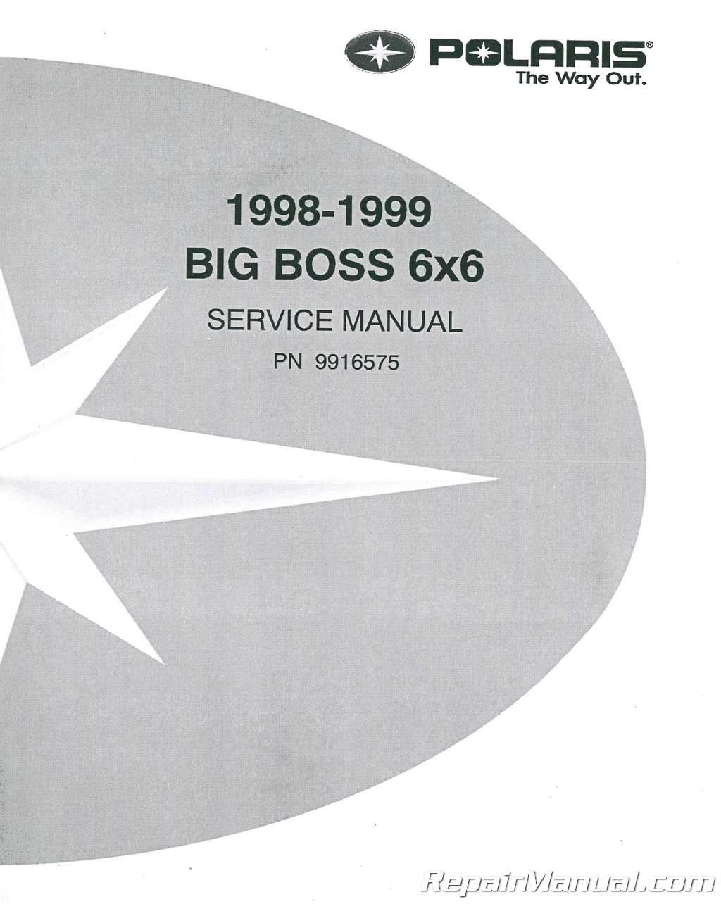 9916575 1998-1999 Polaris Big Boss 500 6×6 Service Manual Paperback – 2004