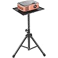 Amada Projector Tripod Stand, Foldable Laptop Tripod, Multifunctional DJ Racks/ Projector Stand with Adjustable Height, Perfe
