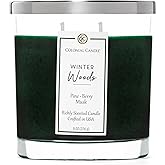 Colonial Candle Winter Woods Scented Candle Jar, Highly Fragranced Candles for Home Scented, Mottled Wax Candle, 2 Wick, 8 oz - Made in The USA