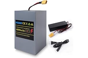 MFAOSHI Ebike Battery Pack, 72V 60Ah Lithium Battery Unit with 2Ah Charger, BMS Protection, XT90 Connector for 0-3500W Motors, Electric Bicycle Ebike and Scooter