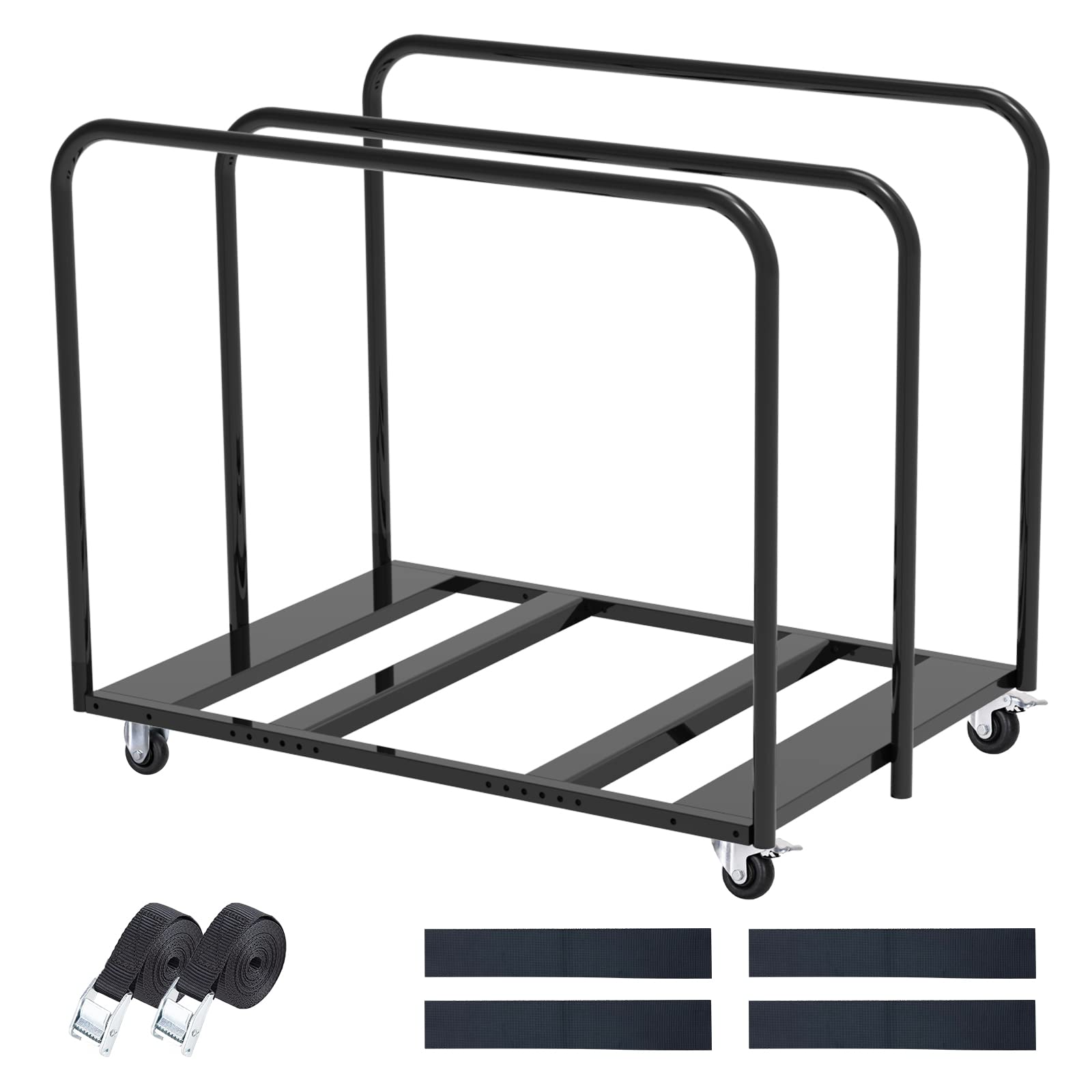 Photo 1 of **PARTS ONLY*** Folding Table Cart, Table Dolly With Braking Caster To Store And Move Folding Round Table Heavy Duty Panel Dolly For 10 Table Capacity With Gift - Tie-Down Staps And EVA Mats Easy To Roll And Assemble