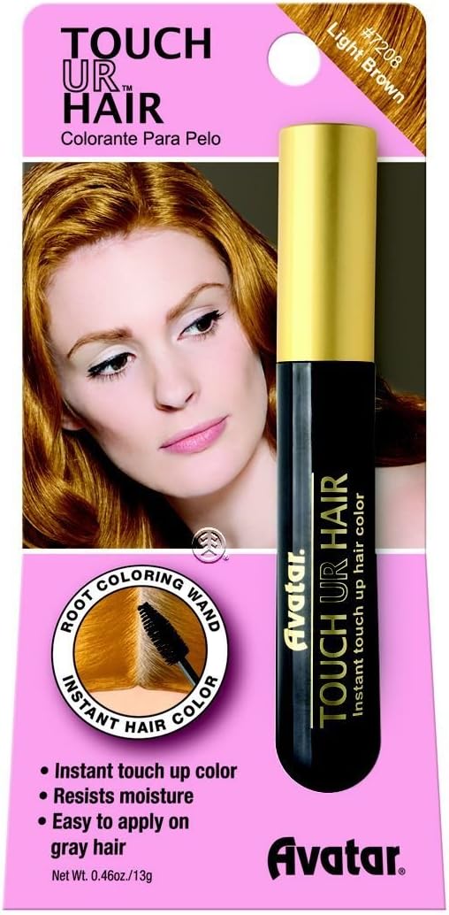 Grey Hair Colour Dye Mascara Root Touch Up Color LIGHT BROWN