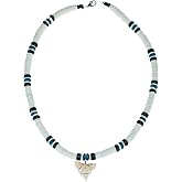 BlueRica Shark Tooth on Puka &amp;Coconut Shell Beads Necklace (20" 4U)