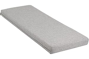 mudilun Bench Cushions,Indoor Window Seat Cushions,Soft and Comfortable Piano Bench Cushions,Washable Patio Furniture Cushion,with Zipper and Adjustable Straps(Light Grey, 59.1 * 15.7 * 1.96)