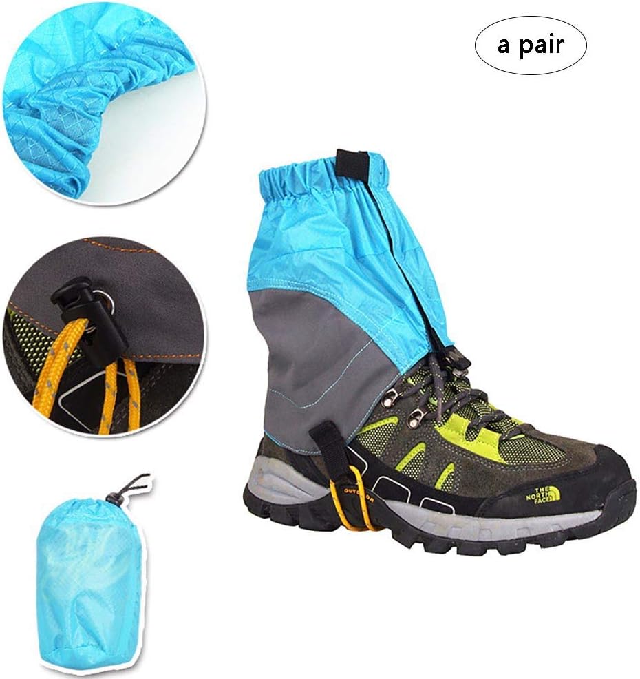 Hiking Gaiters Cover, A Pair Waterproof Leg Gaiters Hiking Walking