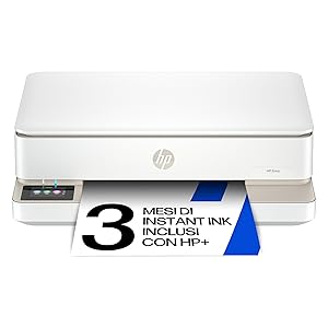 HP Envy 6120e 714L8B, Stampante Multifunzione a Getto d’Inchiostro A4 a Colori, Stampa Fronte e Retro Automatica, Fino a 10 ppm, Wi-Fi, HP Smart, 3 Mesi di Inchiostro Instant Ink Inclusi, Bianca