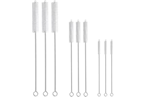 HIWARE 9-Piece Straw Cleaner Brush Kit for Stanley - (3-Size) Extra Long Pipe Cleaners, Straw Cleaning Brush for Tumbler, Sippy Cup, Bottle and Tube