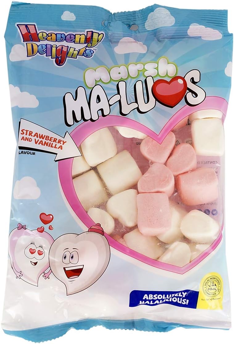 Done Deal Marsh Mallows Twisted Strawberry and Vanilla Flavour Candy Heavenly Delights (140 g)