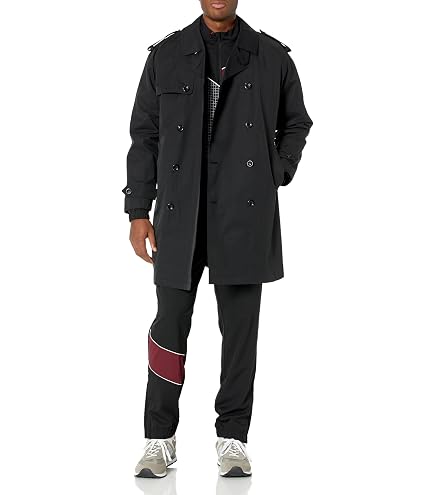 LONDON FOG Men's Iconic Trench Coat, Dark Navy, 36R at Amazon