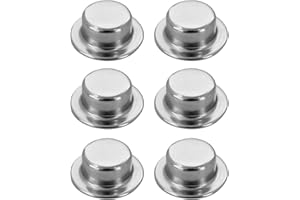 HONSNKS Push on Pushnut Cap Fits 5/8 Inch Axles, Spring Steel Permanent Washer Caps Pushnut Fastener for Hand Trucks, Rolling Bins and Lawn Wagons, Alternative for Cotter Pins (6 Pack)