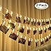 YUNICUS LED String Lights with Photo Clips Battery Operated Indoor Outdoor Decorative Fairy Lights for Bedroom, Patio, Dorm Room,Birthday, Wedding, Party, with 20 LEDs (2 Pack,10 LEDs Each)