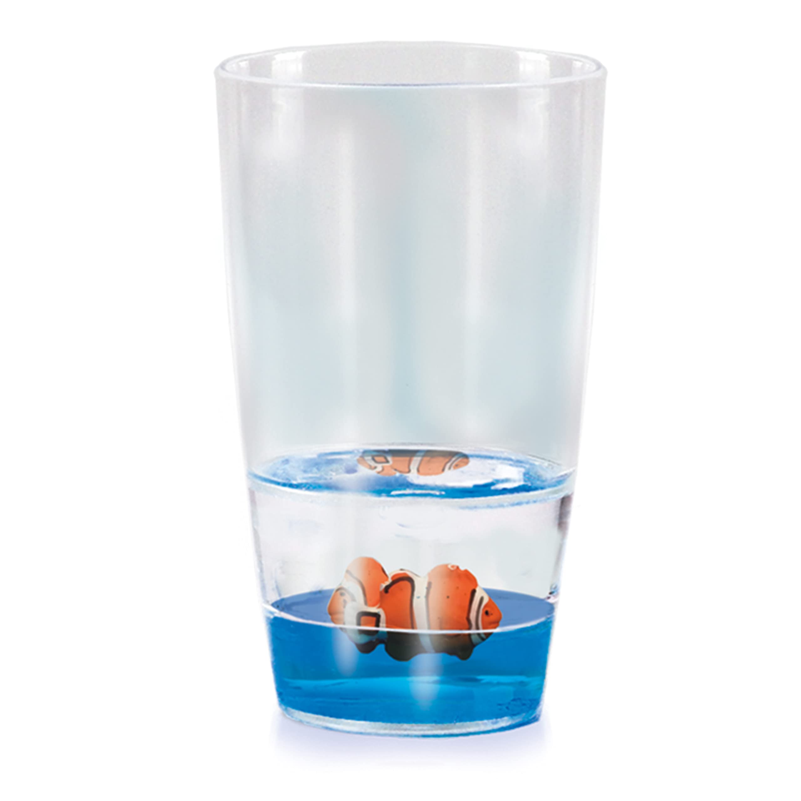 Deluxebase Floatarama Tumbler - Clown Fish from 250ml BPA-Free Acrylic Cups with Floating Animal Figurines. Fun Plastic Drinking Glass, Travel Mug, Camping Cup, Novelty Gift and Unique Drinkware.