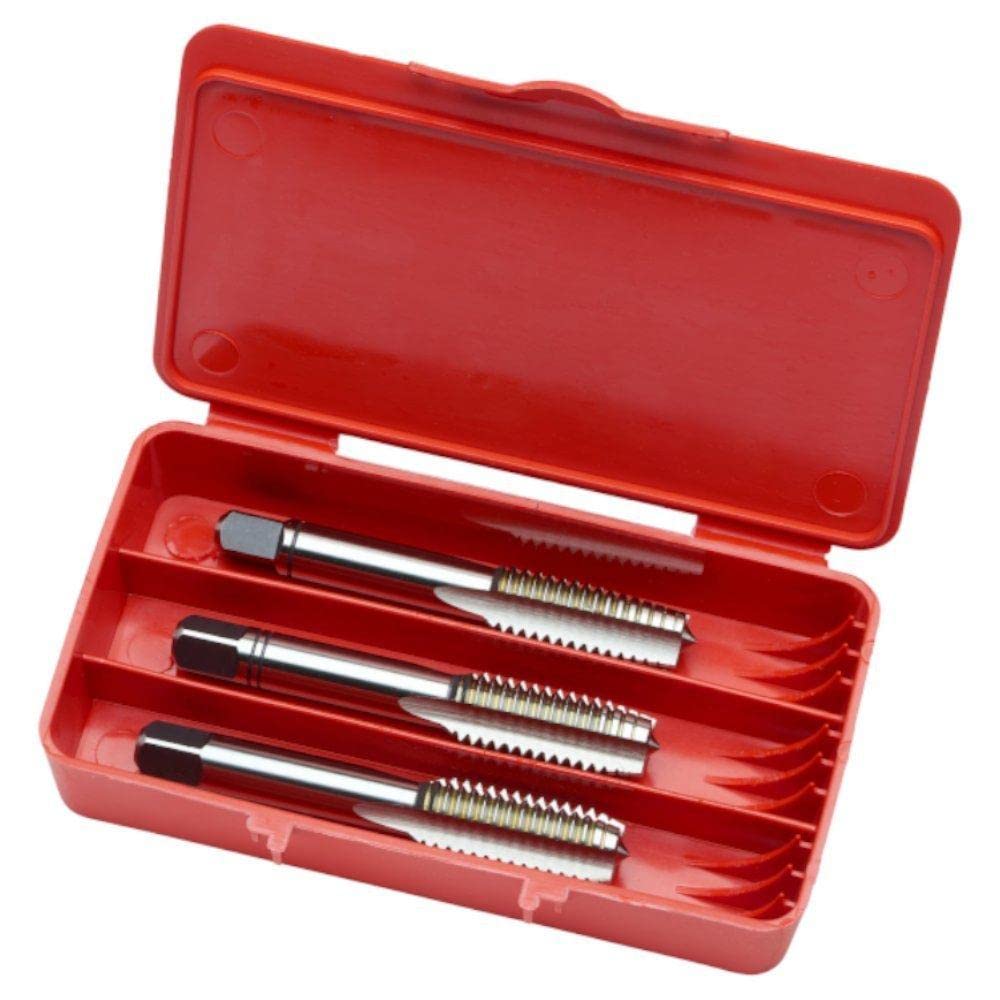 Dormer E1081/2NO8 Series E108 HSS Straight Flute Serial Hand Tap UNC with Bright Finish, DIN352 Standard, NO8, 1/2"-13 Thread, 12.70 mm Cutting Diameter, 75 mm Length