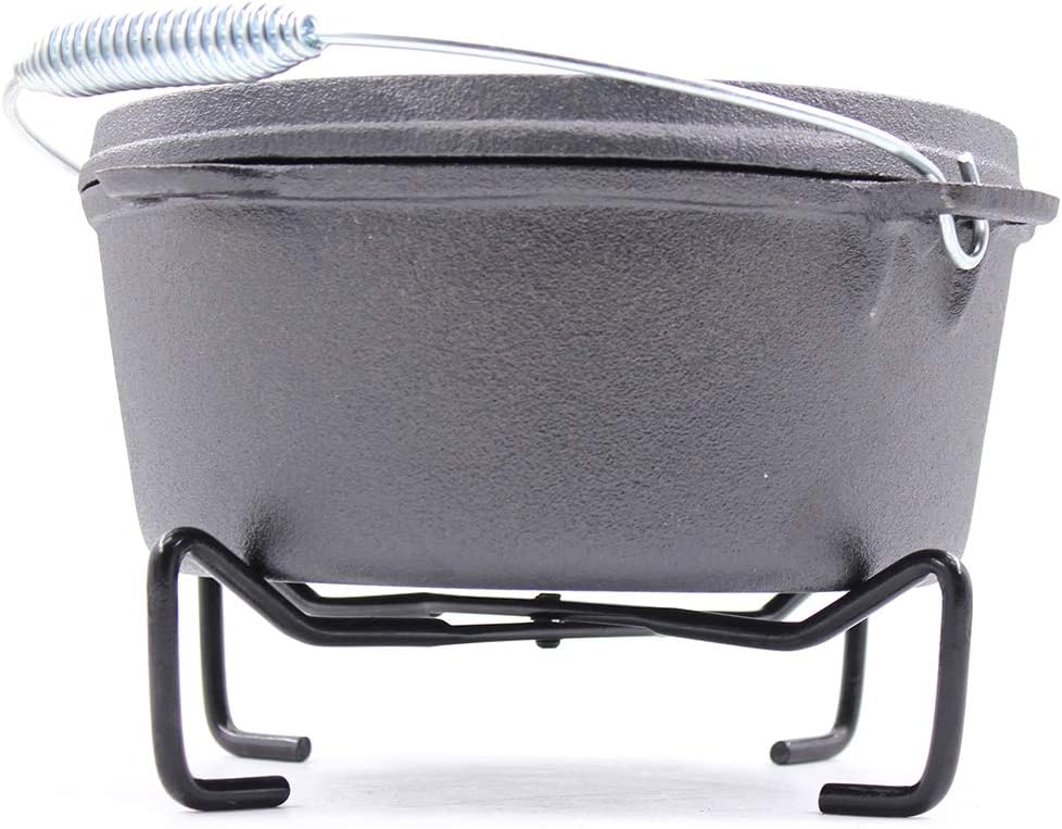 4-in-1 Camp Dutch Oven Lid Stand，Camping Cooking Accessories, Use as Lid Lifter，10.82 Inch，Black Finish: Kitchen & Dining