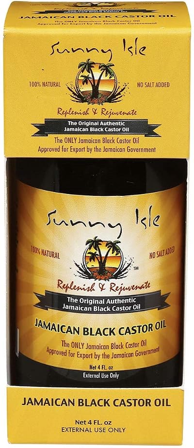 Sunny Isle Jamaican Black Castor Oil 100% Pure Hair Eyelash Eyebrow Growth 4 oz