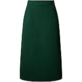 Hobemty Women's Pencil Skirt High Waist Split Back Work Midi Skirts