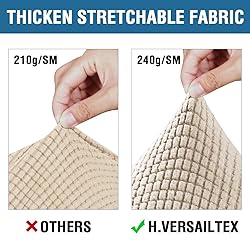 H.VERSAILTEX 3 Piece Stretch Sofa Covers for 2