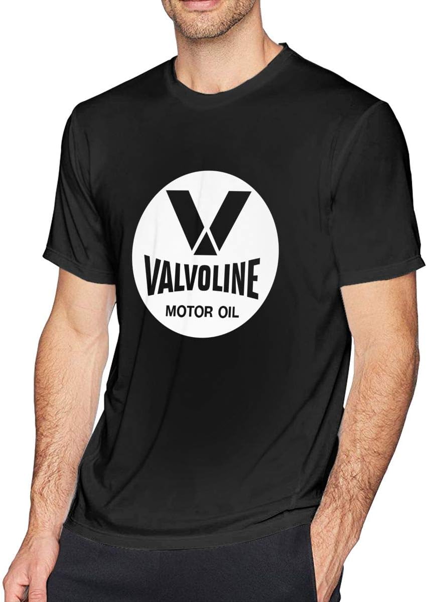 Jingliyu Men's Casual Valvoline Motor Oil Round Neck T-Shirt
