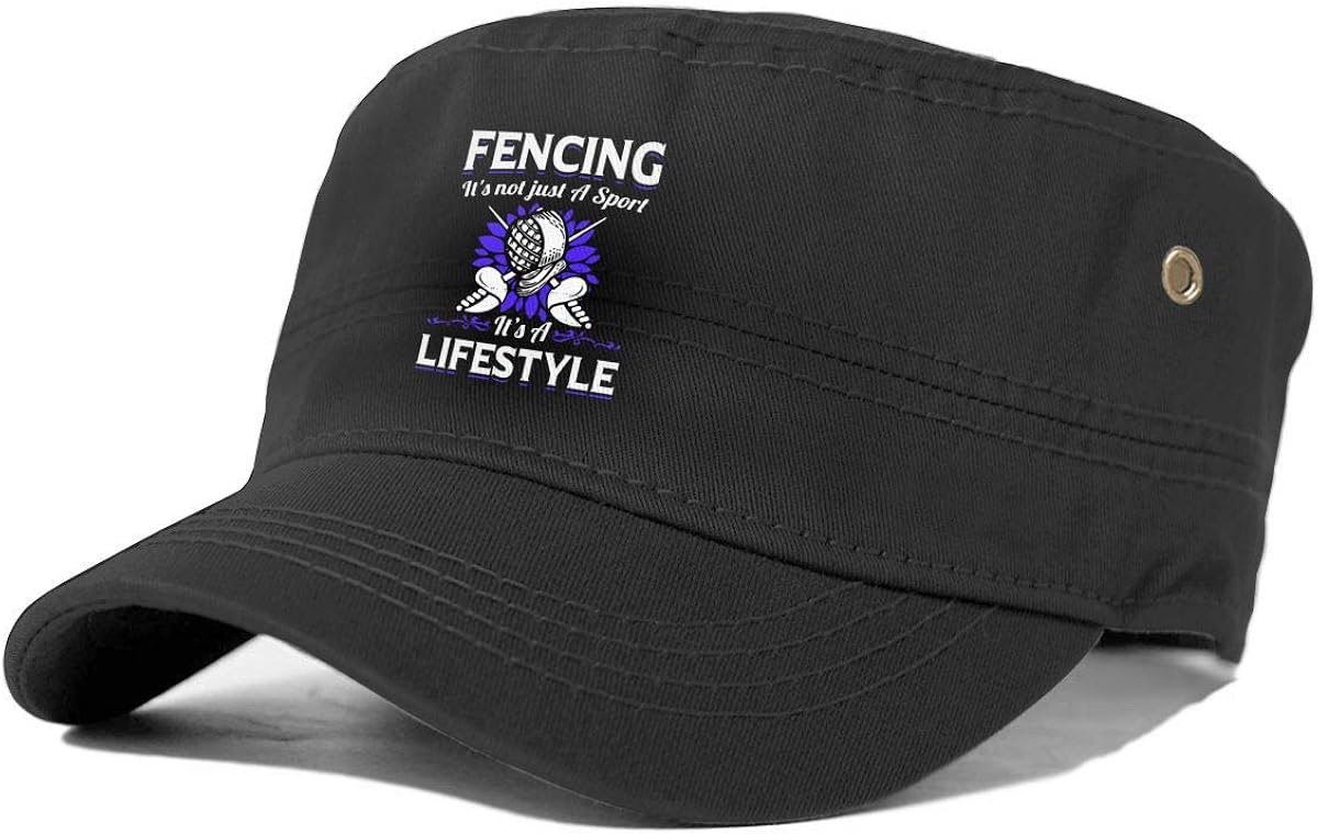Fencing is A Lifestyle Adjustable Unisex Flat Top Hat Classic Baseball
