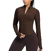 GYM RAINBOW Womens Zip Up Workout Jakcets Lightweight Slim Fit Running Athletic Jackets with Thumb Holes