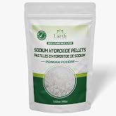 Earth Nourish Sodium Hydroxide Pellets (Caustic Soda) - 100g / 3.52 Oz | Pellet Form Raw Material for Soap Making, DIY Formulations &amp; Industrial Use