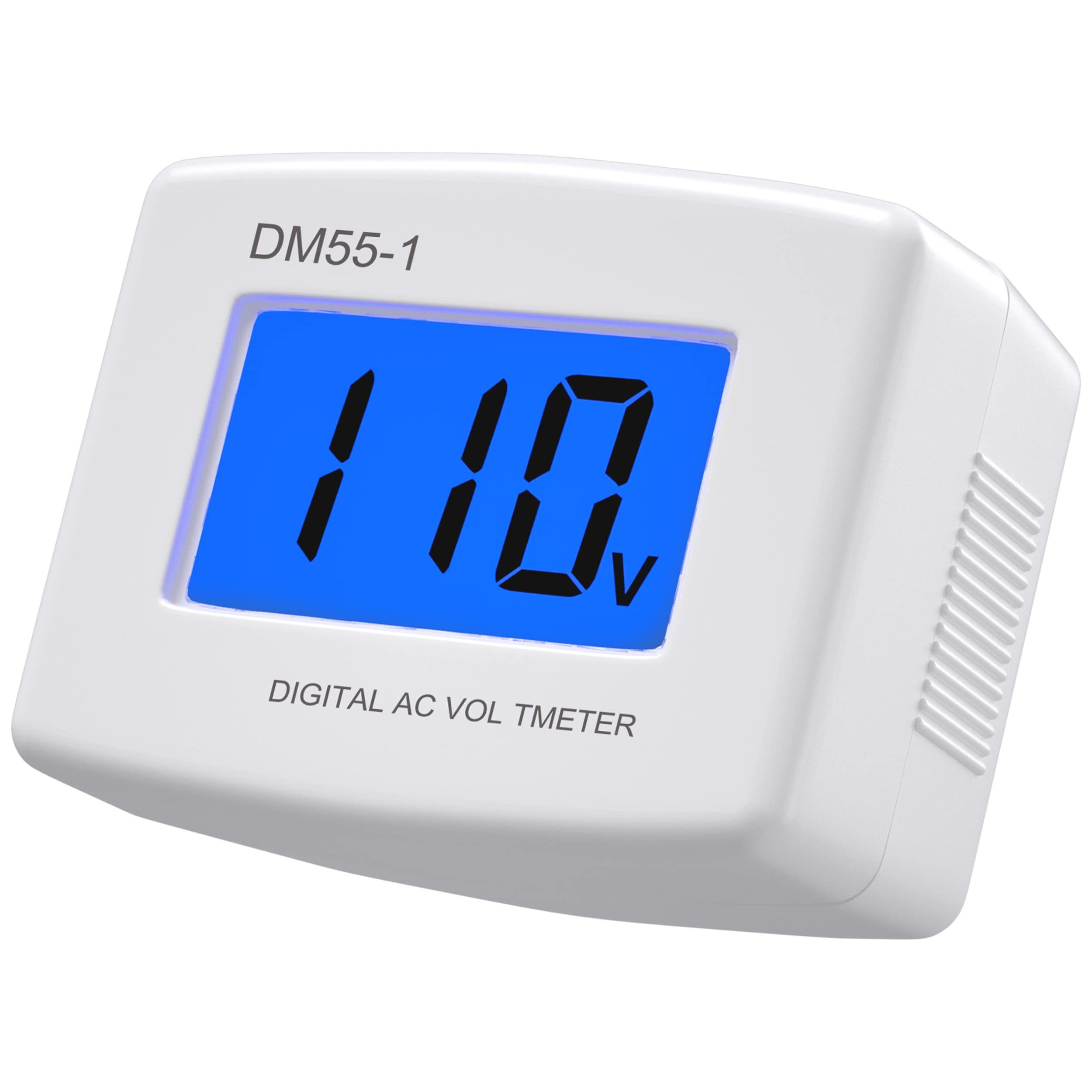 Eversame Flat US Plug AC 80-300V LCD Voltímetro digital Monitor de medición de voltaje, AC 110V 220V Panel de voltaje Línea eléctrica Voltímetro de prueba Medidor Medidor para enchufe doméstico en tomacorriente para medir voltaje
