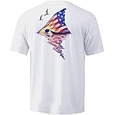 Palmyth Men's Fishing Shirt Short Sleeve Sun Protection UV UPF 50+ SPF T-Shirt