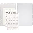 MultiBey A5 Binder Dividers Vertical and Side Tabs with Sticker Labels, 6-Ring A5 Plastic Binder Index Dividers Translucent Set of 11 Sheets (Vertical & Side Tabs + Tab Stickers)