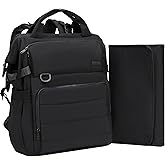 BELALIFE Baby Diaper Backpack Bag, Baby Essentials Travel Backpack for Moms Dads, with Changing Pad, Insulated Bottle Holders & Stroller Straps, Black