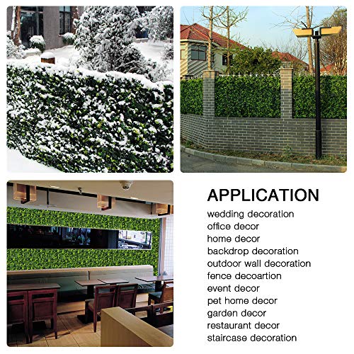 ULAND Artificial Hedges Panels, Boxwood Greenery Ivy Privacy Fence