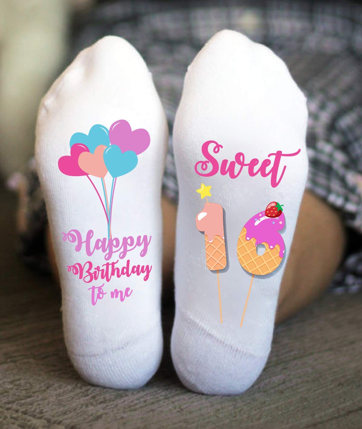 Amazon Com Sweet Sixteen Socks Happy Birthday Funny Girl Gifts