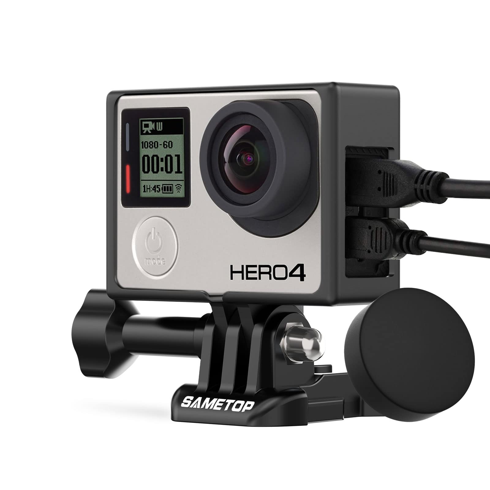 Sametop Frame Mount Housing with Lens Cover Compatible with GoPro Hero 4 3+ 3 Cameras