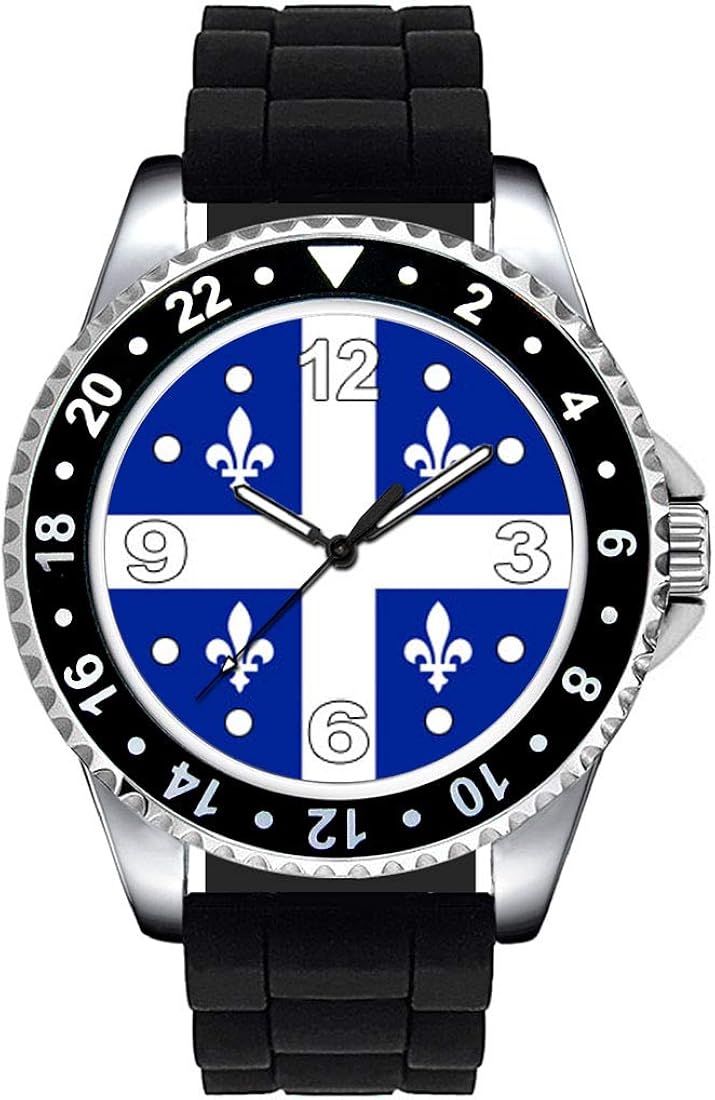 Timest Canada Quebec Country Flag Unisex Watch with