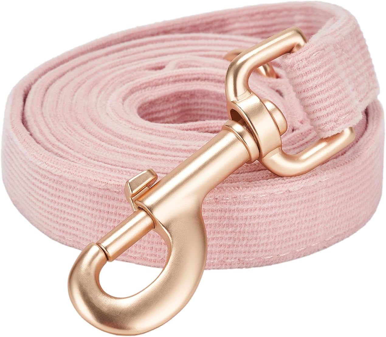 Petiry Soft Dog Lead with Gold Metal Clasp for Puppy Small Dogs,1.5cm x 150cm,Babypink S — image 1