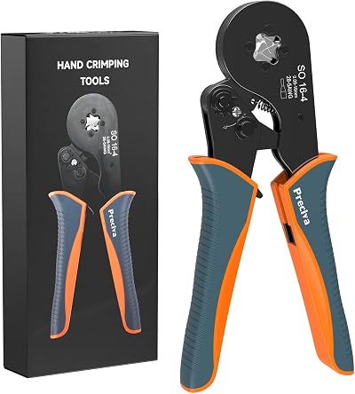 Preciva Ferrule Crimping Tool 0.08-16mm² AWG 28-5 Self-Adjusting Ratchet