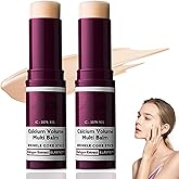 Calcium Multi Balm Stick - Korean Collagen Infused Moisturizer for Youthful, Firm Skin - Hydrating Wrinkle Treatment for Face, Neck & Eyes - 9g(2pcs)