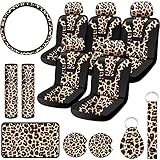 17 Pieces Leopard Print Car Accessories