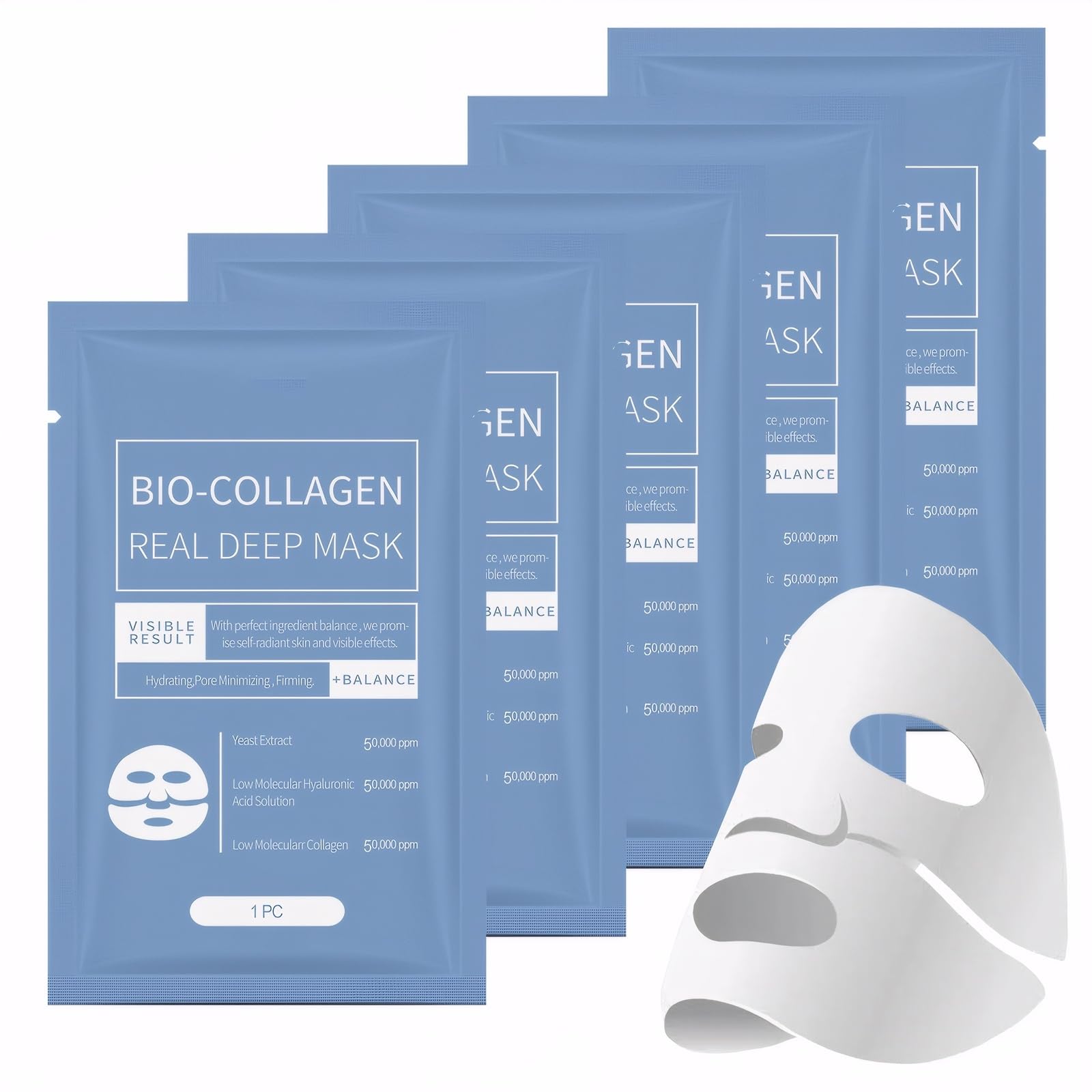 ExcellaElite Biodance Collagen Mask, Biodance Collagen Mask Overnight, Bio Collagen Face Mask, Biodance Bio-Collagen Real Deep Mask (5PCS)