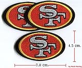 3 Pcs. San Francisco 49ers Logo Embroidered Iron on Patches From Thailand