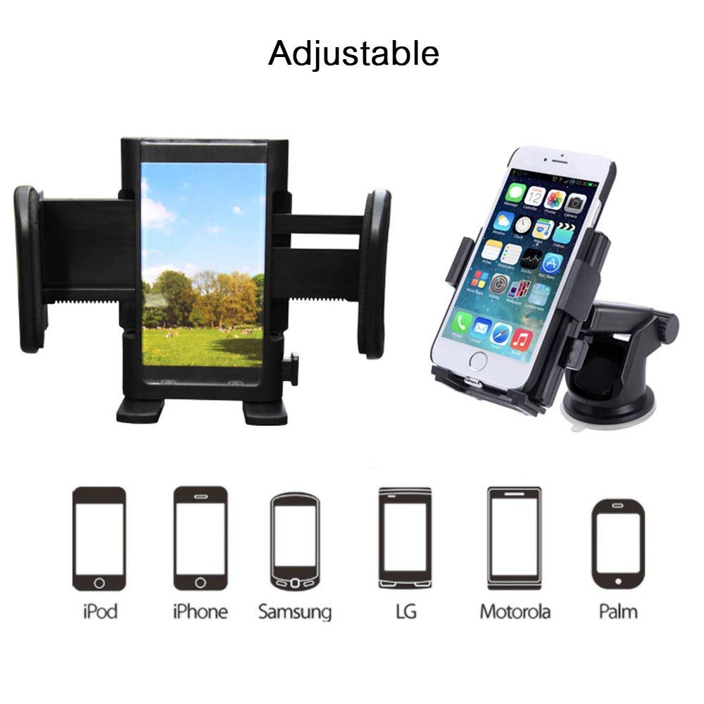 Wireless Car Chargers, 360 Degree Car Mount Charger Holder Windshield for iPhone X iPhone 7/8 iPhone 6plus,6s Plus,Samsung Galaxy S8/S7 Edge,Nexus Moto, LG, HTC ect Car Mount Fast Wireless Charger