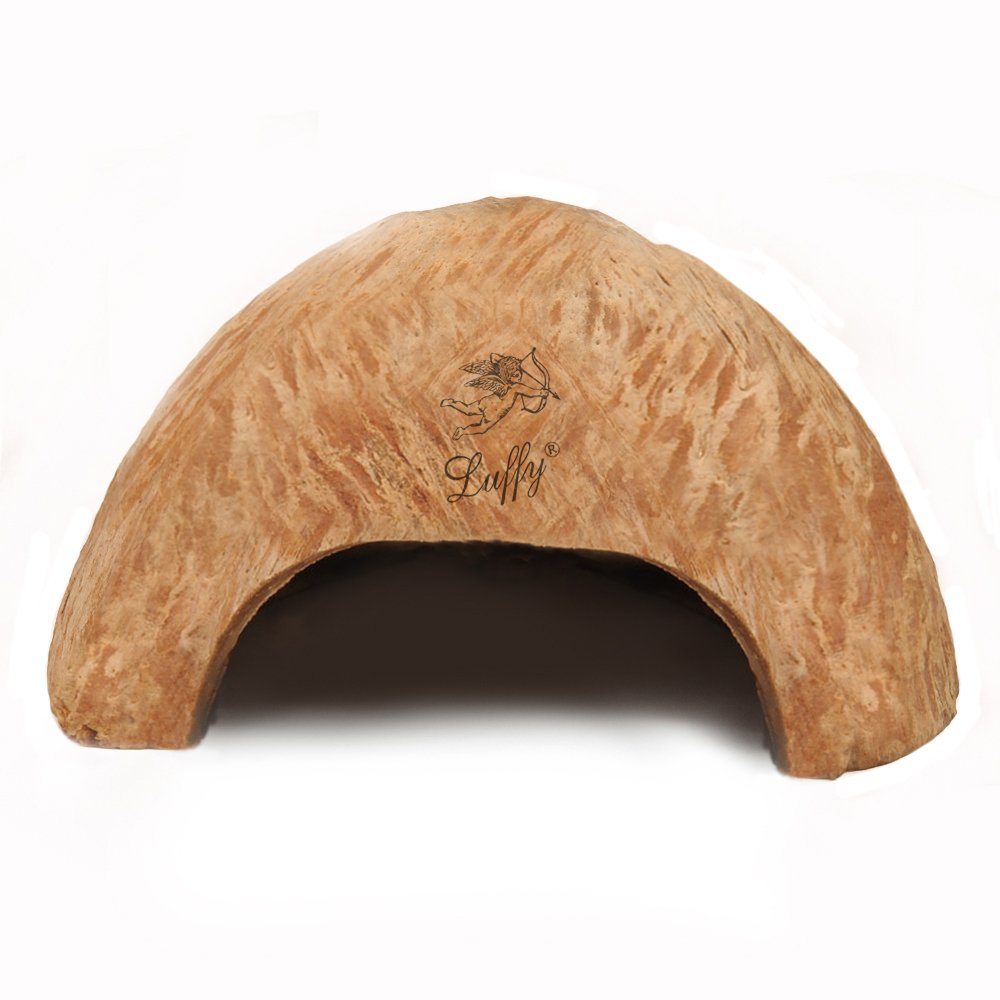 SunGrow Organic Coco Shrimp Cave : Comfortable Hideout for Shrimp : Perfect Breeding Area : Naturally Attractive & Non Toxic : Unique Aquarium Decoration