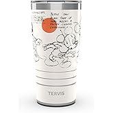 Tervis Traveler Disney Mickey Mouse Melody Triple Walled Insulated Tumbler Travel Cup Keeps Drinks Cold & Hot, 20oz, Stainless Steel