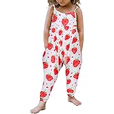 Yousie Toddler Girls Kids Jumpsuit One Piece Floral Dinosaur Playsuit Strap Romper Summer Outfits Clothes