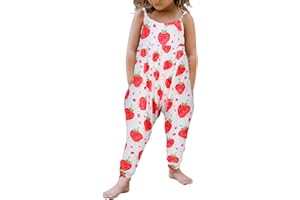 Yousie Toddler Girls Kids Jumpsuit One Piece Floral Dinosaur Playsuit Strap Romper Summer Outfits Clothes