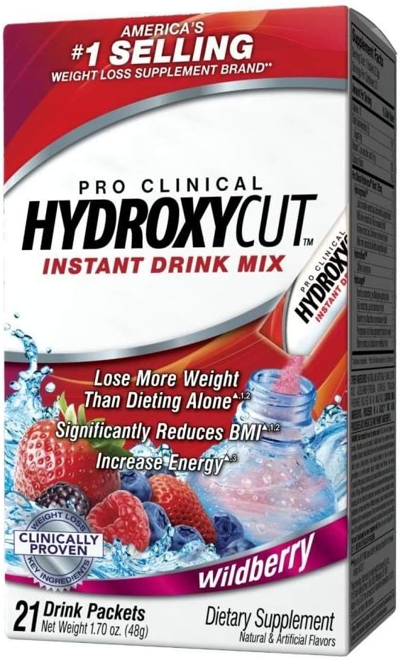 HYDROXYCUT Pro Clinical, Drink Mix Packets, Wildberry 21 ea (Pack of 5)