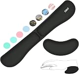 ZIBLY Wrist Rest Keyboard and Mouse Set Anti-Slip Memory Foam Black
