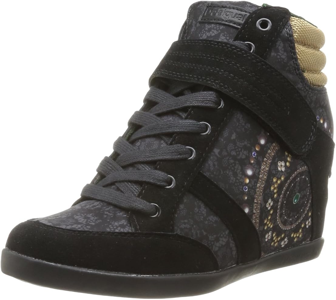 Desigual Sneakers Suny 3, Baskets mode femme Noir (Negro), 37 EU