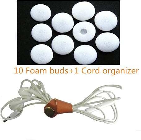 Amazon Kopowaes 10パックearbud Earpad交換用スポンジcovers For Apple純正イヤホンipod Iphoneヘッドセット With 1コードオーガナイザー Kopowaes イヤホン ヘッドホンアクセサリ
