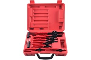 BTSHUB 10 Pcs Universal Snap-Ring Pliers Set, Heavy Duty Internal & External Circlip Pliers for Retaining Snap Ring and Circl